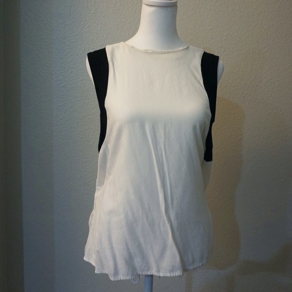 White & Black Sleeve Shirt